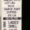 GK ELITE DANCE JAZZ LADIES SMALL BLACK VELVET JEWELED CUFFED JAZZ PANTS Sz AS - Image 5