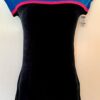 GK FIGURE SKATE LADIES SMALL BLACK & OCEAN VELVET A-LINE CAP SLV DRESS Sz AS