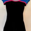 GK FIGURE SKATE LADIES SMALL BLACK & OCEAN VELVET A-LINE CAP SLV DRESS Sz AS - Image 7
