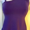 GK DANCE CHEER LADIES SMALL PURPLE COTTON/SPANDEX ONE SHOULDER ASYM TOP Sz AS
