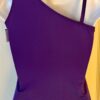 GK DANCE CHEER LADIES SMALL PURPLE COTTON/SPANDEX ONE SHOULDER ASYM TOP Sz AS - Image 5