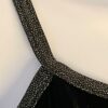 GK DANCE JAZZ ADULT MEDIUM BLACK VELVET X-BACK FOIL STRAPS CAMISOLE TOP Sz AM - Image 2