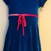 GK ICE SKATE GIRLS LARGE CAP SLV BLUE VELVET EMPIRE LINE DRESS Sz CL WAS $72.95!