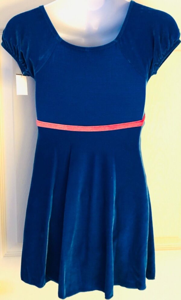 GK ICE SKATE GIRLS LARGE CAP SLV BLUE VELVET EMPIRE LINE DRESS Sz CL WAS $72.95! - Image 5