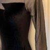 GK LgSLV LADIES SMALL BLACK GLITTER VELVET & MESH GYMNASTICS DANCE LEOTARD Sz AS - Image 5