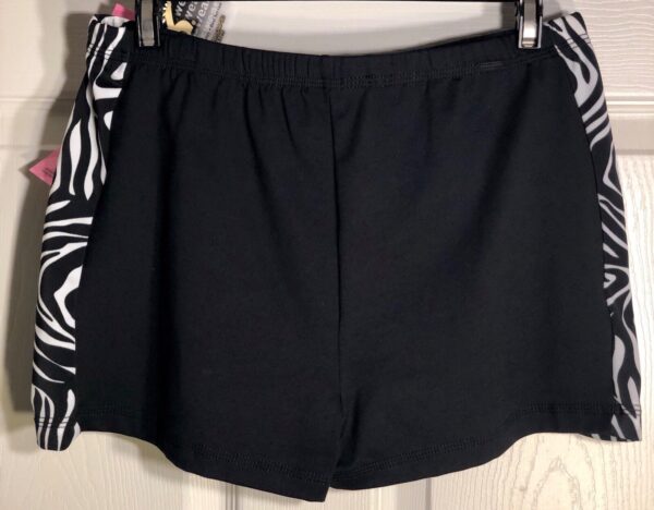 NWT! GK ELITE MICRO MINI CHEER SHORTS BLACK ZEBRA PRINT ADULT 3XL - Image 2