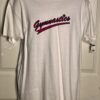 DURABLE GK SSLV T-SHIRT MENS LARGE WHITE COTTON GYMNASTIC RED GRAPHICS AL NWT