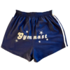 GK "GYMNASTS" PRINT ADULT LARGE NAVY COTTON/POLY BOXER SHORTS WHITE STRIPES Sz L