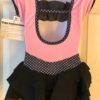 GK ICE SKATE GIRLS SMALL CAP SLV PINK VELVT POLKA DOT PRINT RUFFLE DRESS Sz CS - Image 7