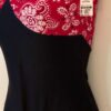 GK DANCE BIKETARD ADULT SMALL RED PAISLEY PRINT BLACK N/S WORKOUT GYM TANK Sz AS - Image 4