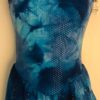 GK TIE DYE DOT FOIL LADIES SMALL V-BACK VELVET TRIM TANK FIGURE SKATE DRESS AS