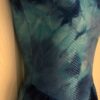 GK TIE DYE DOT FOIL LADIES SMALL V-BACK VELVET TRIM TANK FIGURE SKATE DRESS AS - Image 3