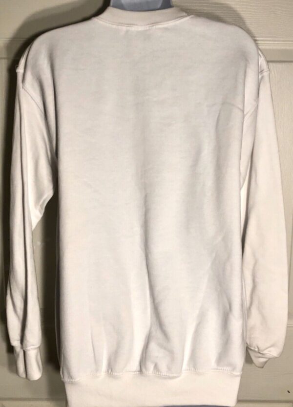 GK SWEATSHIRT ADULT SMALL GYMNAST METALLIC APPLIQUÃ‰ WHITE PULLOVER Sz AS NWT! - Image 4