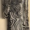 PECK & PECK WATERFALL OPEN CARDIGAN LADIES SMALL OLIVE WHITE WAVY PRINT Sz S EUC - Image 2