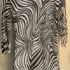 PECK & PECK WATERFALL OPEN CARDIGAN LADIES SMALL OLIVE WHITE WAVY PRINT Sz S EUC - Image 4
