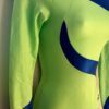 GK LADIES X-SMALL LgSLV GREEN BLUE HOLOGRAM FOIL GYMNASTICS DANCE LEOTARD SZ XS - Image 3