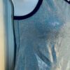 GK DANCE JAZZ ADULT SMALL LGT BLUE FOIL CRISSCROSS STRAPS POLY/SPAND TOP Sz AS - Image 3
