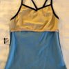 GK DANCE JAZZ ADULT SMALL LGT BLUE FOIL CRISSCROSS STRAPS POLY/SPAND TOP Sz AS - Image 6