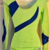 GK LADIES X-SMALL LgSLV GREEN BLUE HOLOGRAM FOIL GYMNASTICS DANCE LEOTARD SZ XS - Image 6