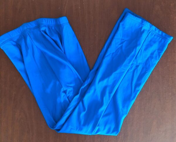 GK LADIES SMALL ROYAL BRUSHED TRICOT ATHLETIC GYMNASTICS CHEER WARM UP PANTS AS