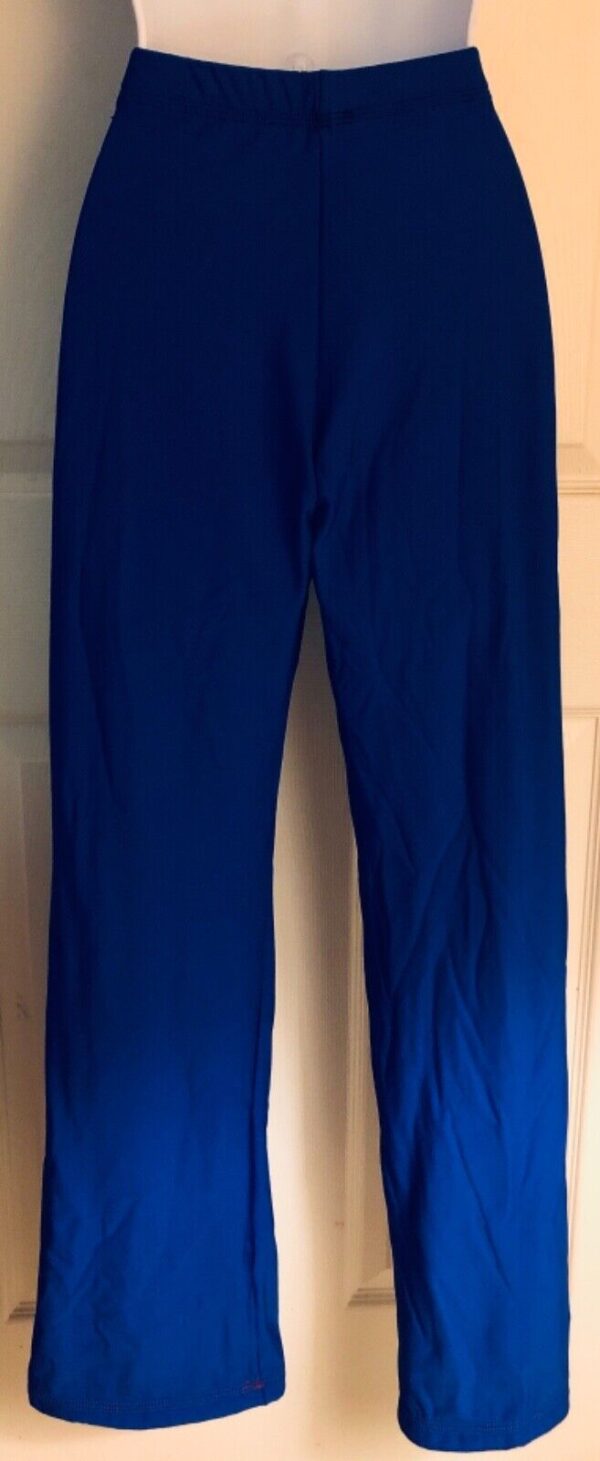 GK LADIES SMALL ROYAL BRUSHED TRICOT ATHLETIC GYMNASTICS CHEER WARM UP PANTS AS - Image 5