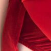GK ELITE ICE SKATE SLVLS GIRLS SMALL RED VELVET MID BACK OPEN DRESS Sz CS NWT! - Image 3