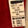 GK ELITE ICE SKATE SLVLS GIRLS SMALL RED VELVET MID BACK OPEN DRESS Sz CS NWT! - Image 5