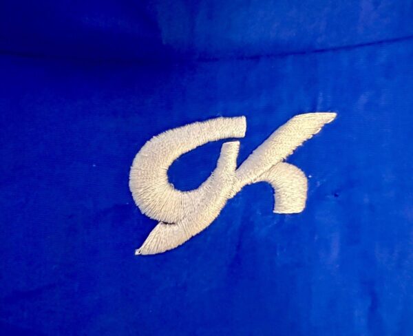 GK BLUE SUPPLEX ADULT LARGE GYMNASTIC ALL SPORT WARM UP JACKET WINDBREAKER SZ L - Image 6