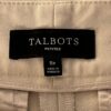TALBOTS LADIES SIZE 8 PETITE BEIGE POLY/RAYON/SPANDEX STRETCH CROP PANTS Sz 8P - Image 5