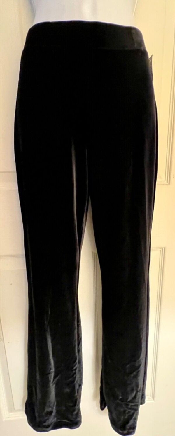 GK BLACK VELVET ADULT X-SMALL GYMNASTICS SKATE WARM-UP CASUAL LOUNGE PANTS SZ XS