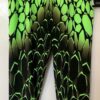 GK Elite Capri Tights ADULT X-SMALL  Mosaic Print Nylon Spandex GREEN BLACK AXS