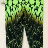 GK Elite Capri Tights ADULT X-SMALL  Mosaic Print Nylon Spandex GREEN BLACK AXS - Image 2