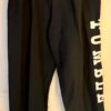 GK JERZEES NAVY SWEATPANTS ADULT LARGE WHTIE 'TUMBLE' GRAPHIC COTTON BLEND SZ L - Image 2