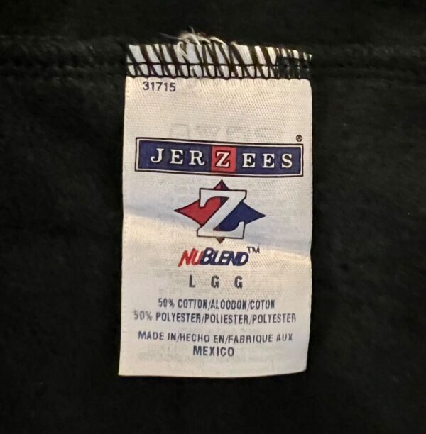 GK JERZEES NAVY SWEATPANTS ADULT LARGE WHTIE 'TUMBLE' GRAPHIC COTTON BLEND SZ L - Image 8