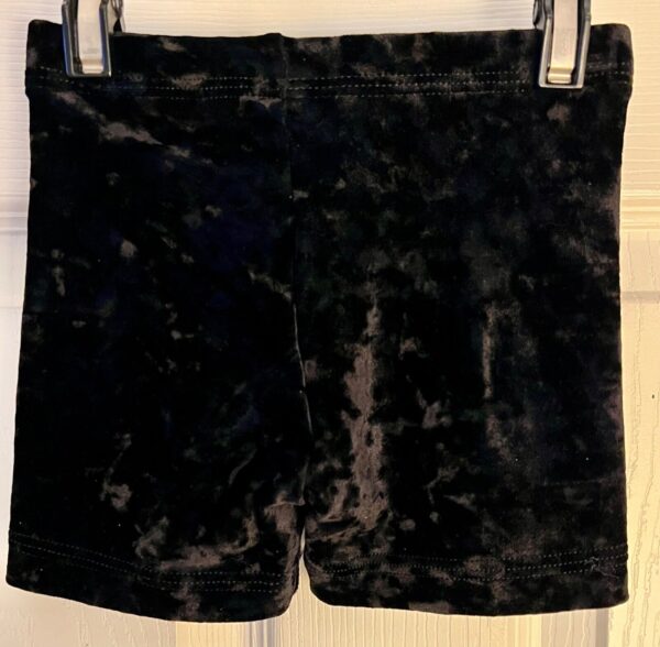 CRUSHED VELVET CHILD X-SMALL GK WORKOUT DANCE CHEER SHORTS BLACK SZ XS NWT! - Image 6