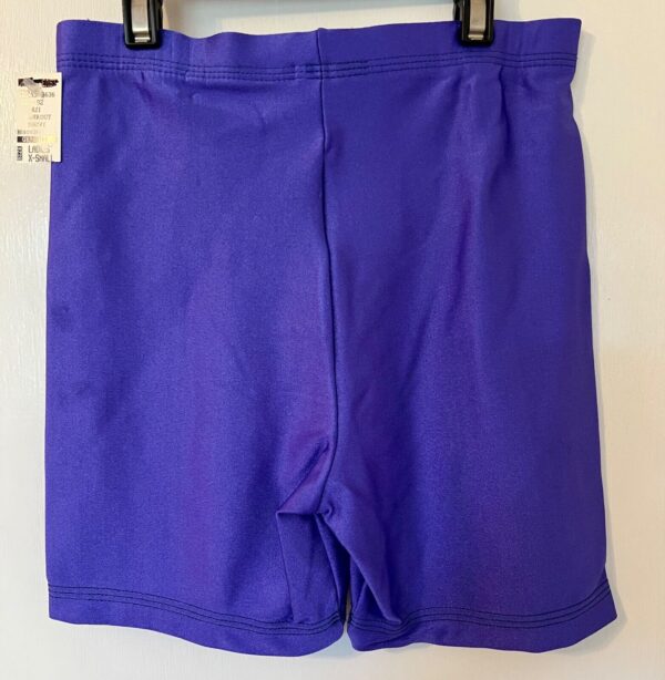 GK PURPLE ADULT X-SMALL WORKOUT SHORTS NYLON/SPANDEX GYMNAST DANCE CHEER SZ XS - Image 2