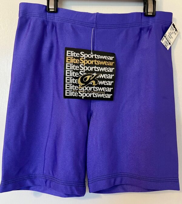 GK PURPLE ADULT X-SMALL WORKOUT SHORTS NYLON/SPANDEX GYMNAST DANCE CHEER SZ XS - Image 6