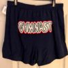 GK COOL & FUN "GYMNAST" APPLIQUE ADULT MEDIUM NAVY COTTON  BOXER SHORTS SZ M
