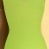 GK LUCKY LIME N/S ADULT X-SMALL FOIL SEQUINZ GYMNASTIC DANCE TANK LEOTARD AXS - Image 3