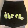 GK CHEER Cotton Shorts SIZE ADULT MEDIUM BLACK Cheer Graphic Drawstring AM NWT! - Image 2