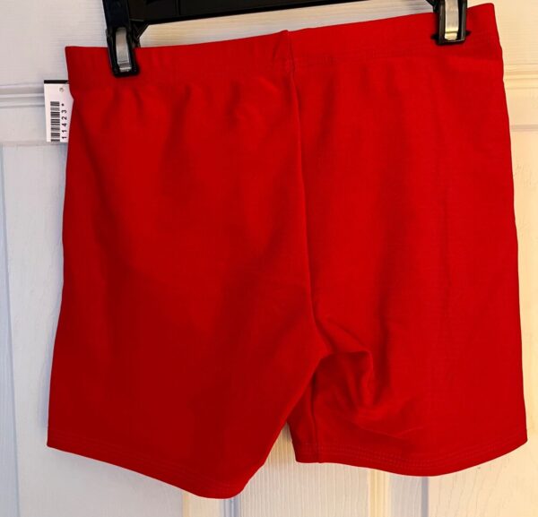 GK RED WORKOUT SHORTS LADIES SMALL DANCE CHEER GYMNASTICS NYLON/SPANDEX Sz AS - Image 4