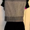 GK ADULT X-SMALL GRAY POLY FLEECE CRINKLE NYLON CROPPED VEST RIBBON TRIM Sz XS - Image 5