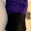 GK ADULT X-LARGE PURPLE & BLACK RIBBED VELVET GYMNASTIC DANCE TANK LEOTARD SZ XL