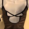 GK JAZZ DANCE CHEER ADULT LARGE BLACK SPARKLE FOIL VELVET CAMISOLE CROP TOP AL - Image 5
