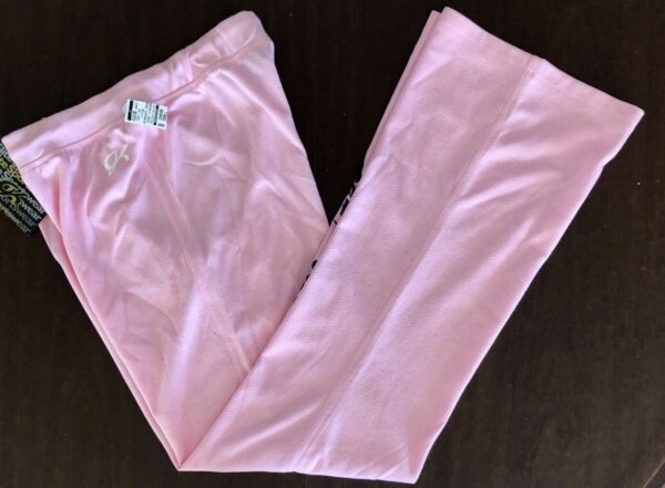 GK PINK WARM UP JUNIOR SMALL COTTON GYMNASTS CHEER FITTED SPORT PANTS Sz JR S