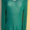 LIZ CLAIBORNE Green Women's Small Cotton Open-Knit Pullover Sweater SZ S EUC