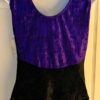 GK ADULT X-LARGE PURPLE & BLACK RIBBED VELVET GYMNASTIC DANCE TANK LEOTARD SZ XL - Image 5