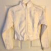 GK ICE SKATE ADULT SMALL WHITE FLEECE VELVET EYELET EMBROIDERED ZIP JACKET SZ S - Image 4