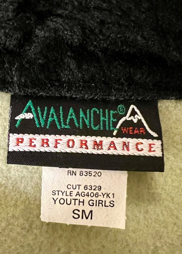 GK FLEECE VEST GIRLS SMALL "GYMNASTICS" AVALANCHE PERFORM WEAR FAUX FUR GREEN S - Image 12