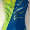 GK LIME/TURQUOISE ADULT X-SMALL MYSTIQUE SEQUINZ GYMNASTICS TANK LEOTARD AXS